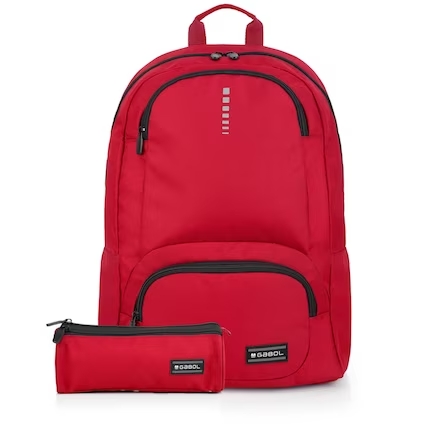 [G232204008] SET MOCHILA Y ESTUCHE TRIPLE ROJO GABOL2G232204008