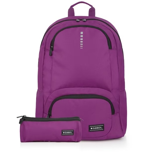 [G232204029] SET MOCHILA Y ESTUCHE TRIPLE MORADO GABOL2G232204029