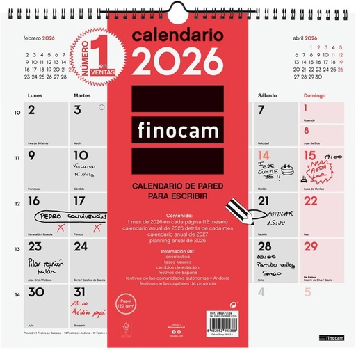 [780070026] CALENDARIO PARED 2026 ESCRIBIR L