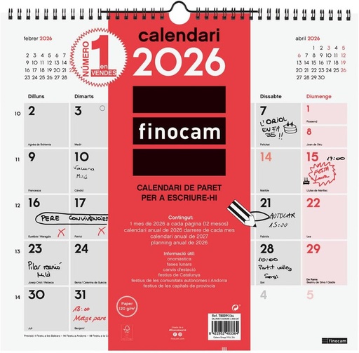 [780090026] CALENDARIO PARET ESCRIURE L 2026 CAT+