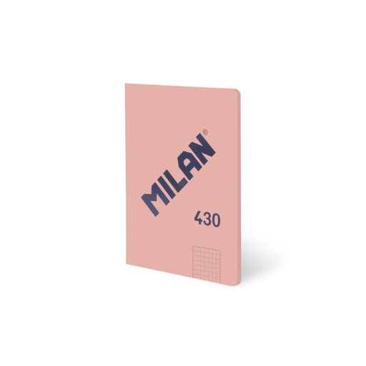 [MIL57253-G48-P] Libreta A5 encolada, papel cuadriculado, 48 hojas de 95 gr/m², colección 430 since 1918, ROSA