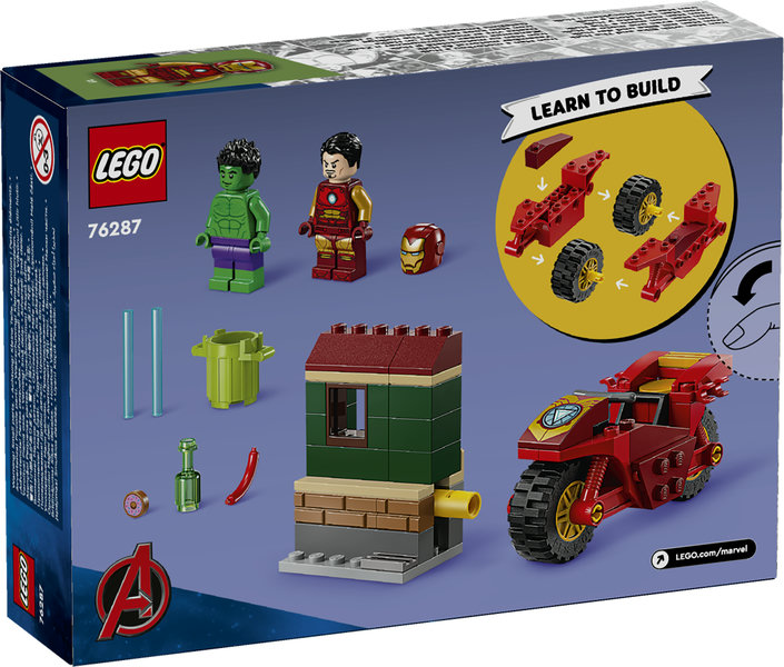 Iron Man con Moto y Hulk  LE76287