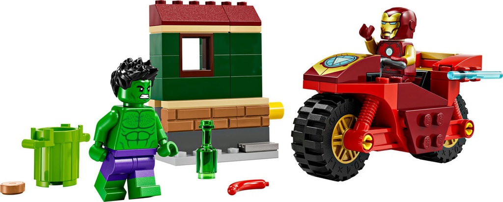 Iron Man con Moto y Hulk  LE76287