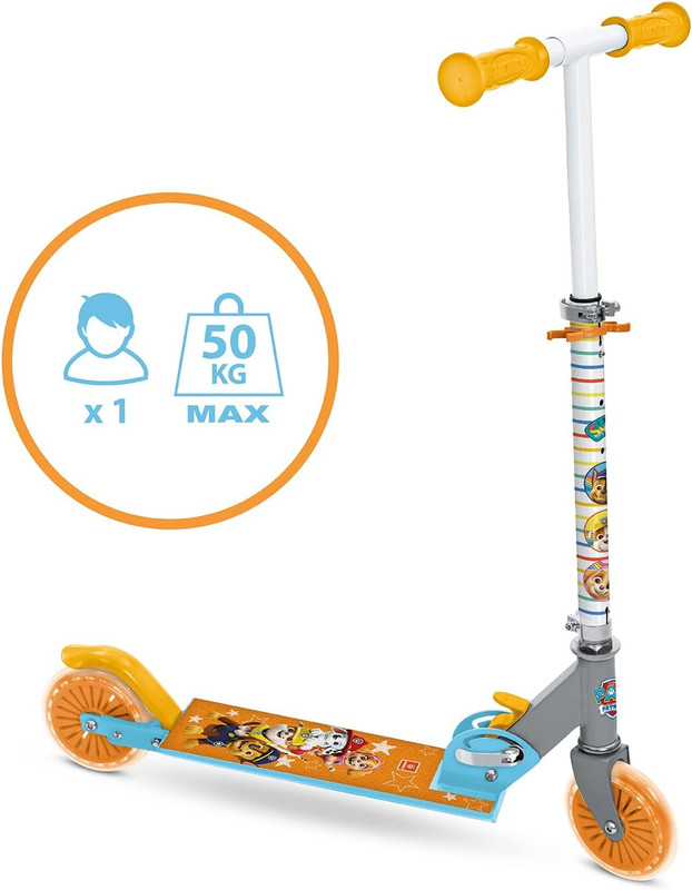 Mondo Toys - Alu Scooter PAW PATROL - Patinete infantil de aluminio de 2 ruedas - Manillar regulable - 28685