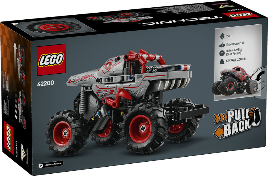 Monster Jam™ ThunderROARus™ con Motor de Carga Manual LEGO 42200