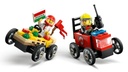 Pack de Coches de Carreras: Pizza vs. Camión de Bomberos LEGO 60458