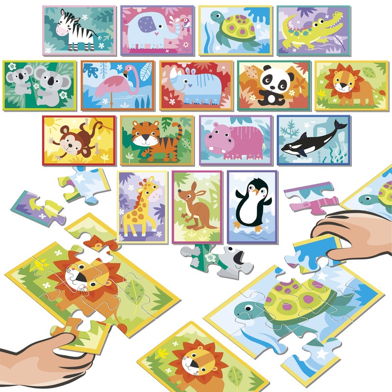 ANIMALS PUZZLE BATTLE Jr. FS  EDUCA 20116