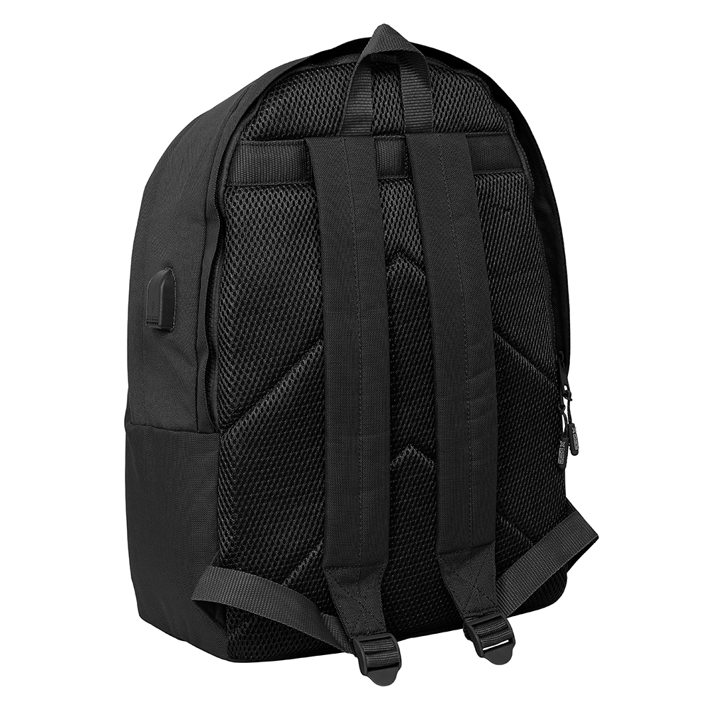 MOCHILA DOBLE PARA PORTATIL 15,6"+USB MUNICH BASICOS "NEGRO" safta642420820