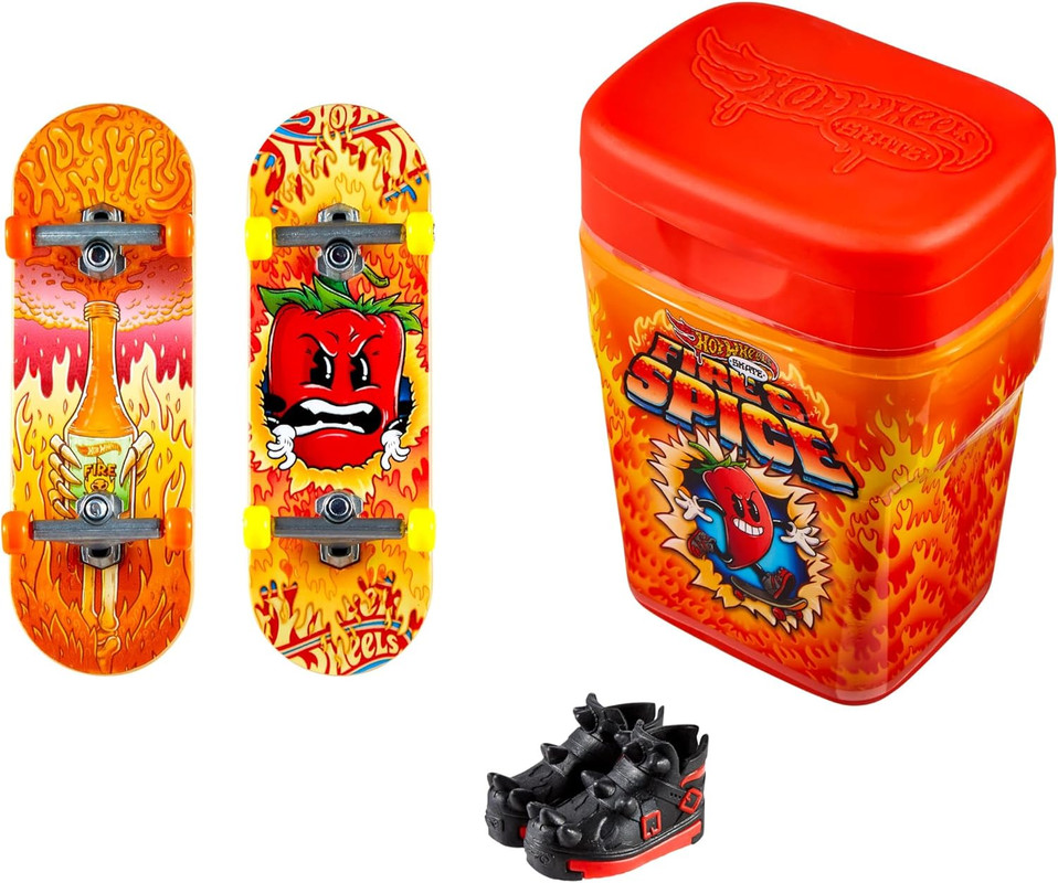 HOT WHEELS SKATE CAJA DE CHICLES CON 2 MONOPATINES HTP10 HVK78