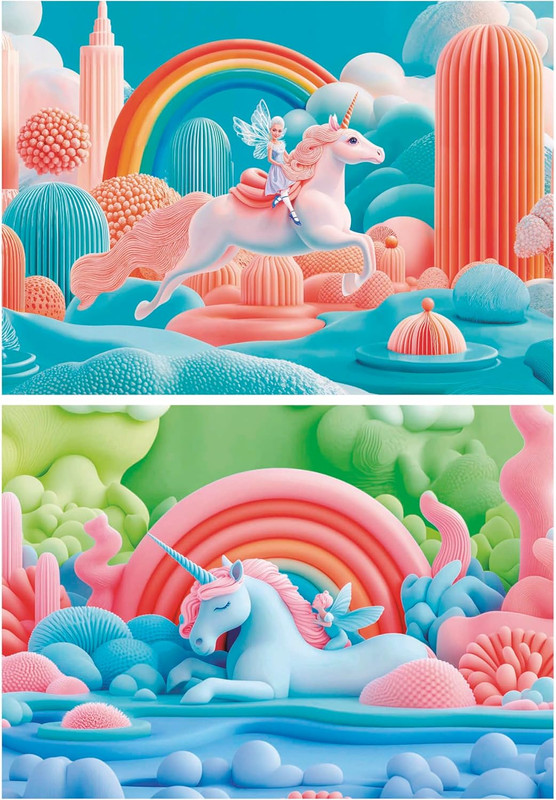 PUZZLE 2x48 UNICORNIOS MÁGIC