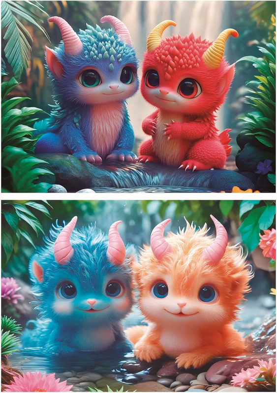 PUZZLE 2X100 MONSTRUOS ADORA