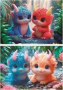 PUZZLE 2X100 MONSTRUOS ADORA