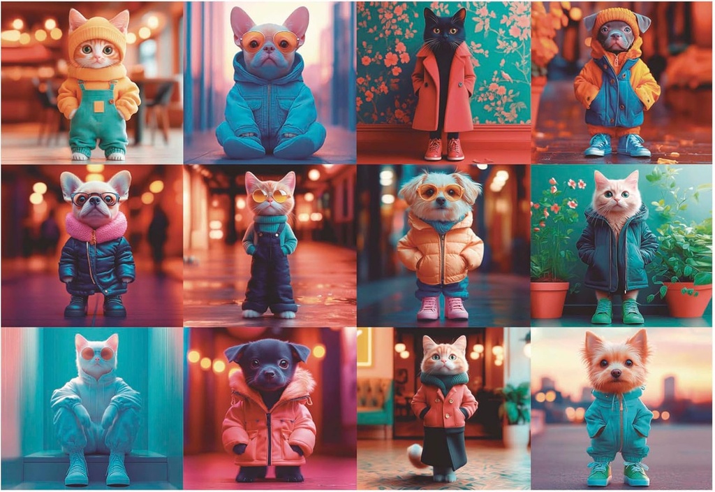 PUZZLE 200 FASHION ANIMALS F