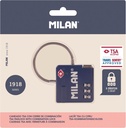 MILAN® Candado metálico TSA con cierre de combinación, colección 430 since 1918, azul