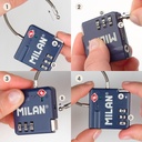MILAN® Candado metálico TSA con cierre de combinación, colección 430 since 1918, azul