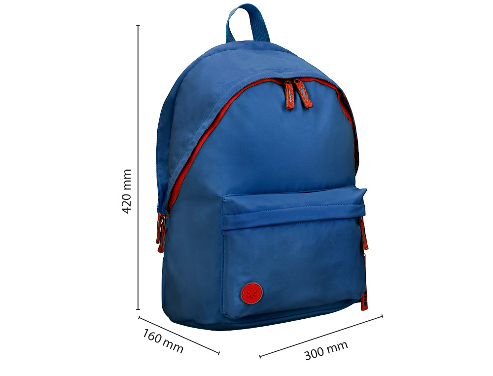 Mochila antartik basic pack con bolsillo para portatil azul marino 20 l 300x160x420 mm.