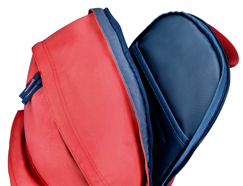 Mochila antartik basic pack con bolsillo para portatil granate 20 l 300x160x420 mm.