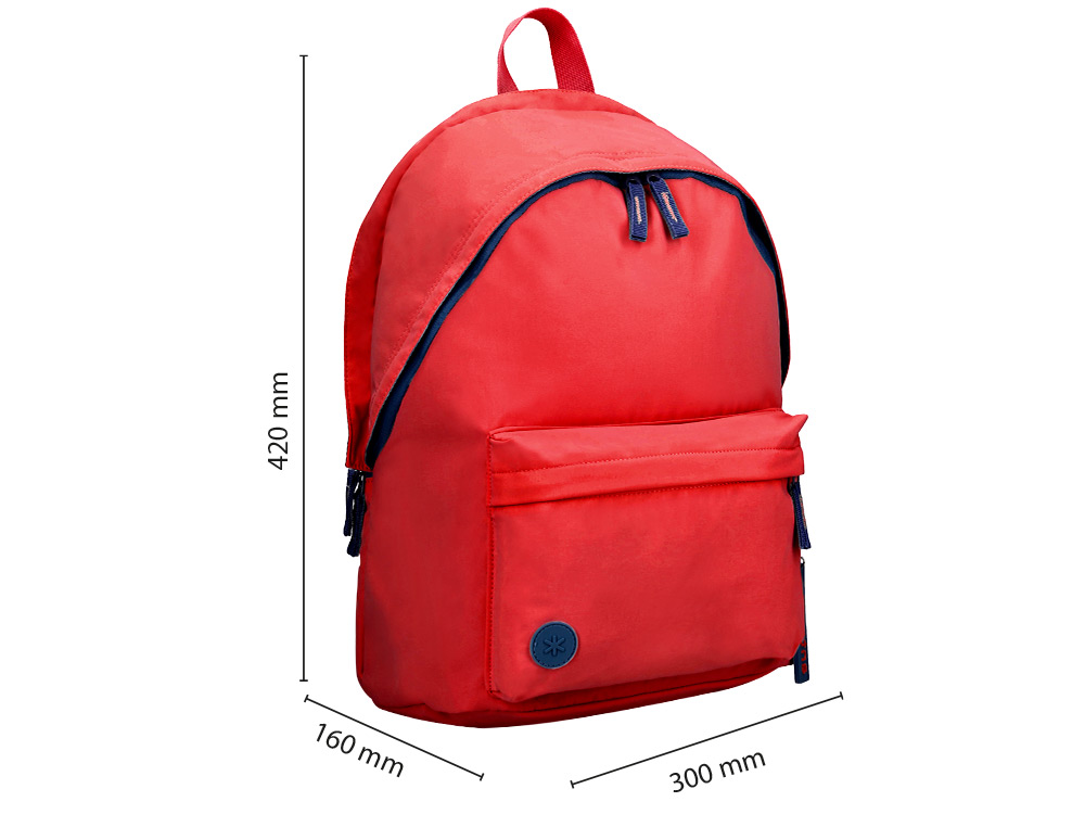 Mochila antartik basic pack con bolsillo para portatil granate 20 l 300x160x420 mm.
