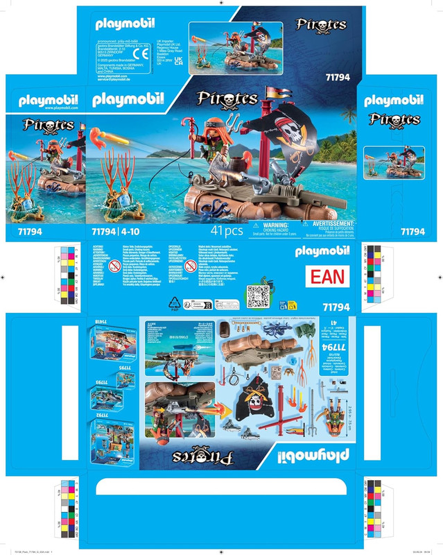 Bote pirata con tesoro X 71794