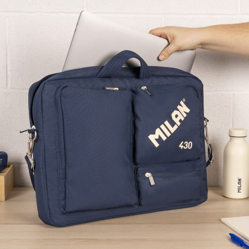 Maletín para portátil, colección 430 since 1918, azul MILAN 624303SNCB
