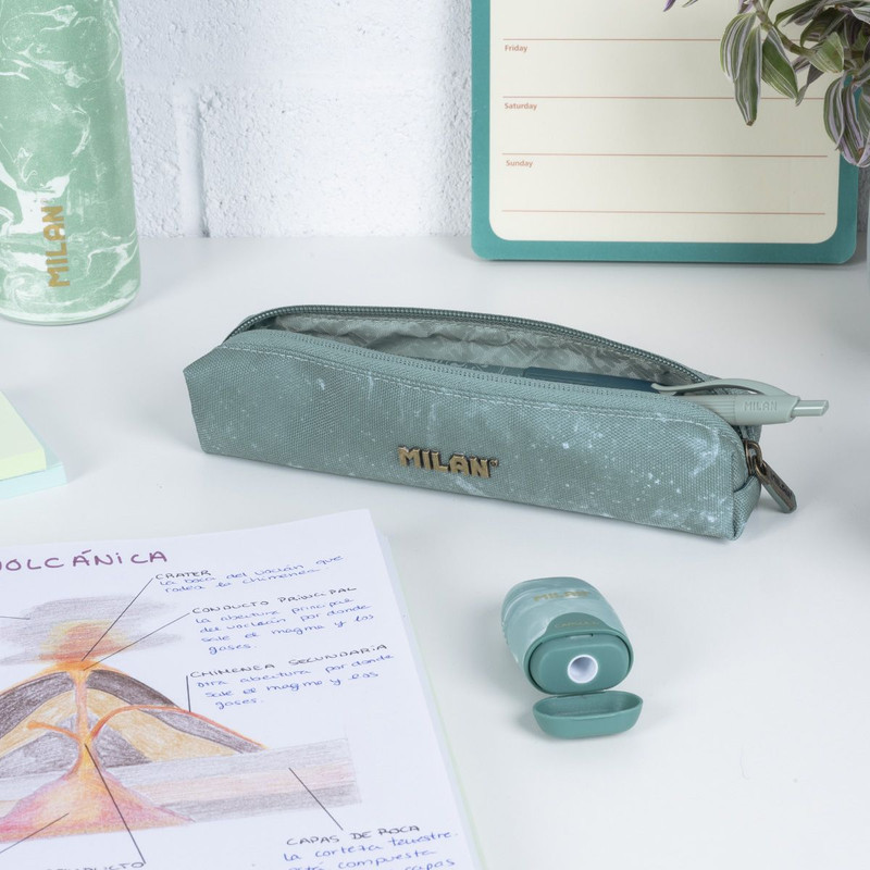 Estuche portatodo mini redondo serie Lava, verde MILAN 081129LVGR