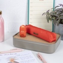 Estuche portatodo mini redondo serie Lava, rojo MILAN 081129LVR