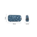 Estuche portatodo 3 cremalleras serie Lava, azul milan 081135LVB
