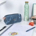 Estuche portatodo 3 cremalleras serie Lava, azul milan 081135LVB