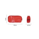 Estuche portatodo 3 cremalleras serie Lava, rojo milan 081135LVR 