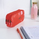 Estuche portatodo 3 cremalleras serie Lava, rojo milan 081135LVR 