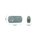 Estuche portatodo 3 cremalleras serie Lava, verde milan 081135LVGR