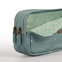 Estuche portatodo 3 cremalleras serie Lava, verde milan 081135LVGR