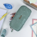 Estuche portatodo 3 cremalleras serie Lava, verde milan 081135LVGR