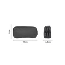 Estuche portatodo 3 cremalleras serie Shadow, negro milan 081135DW
