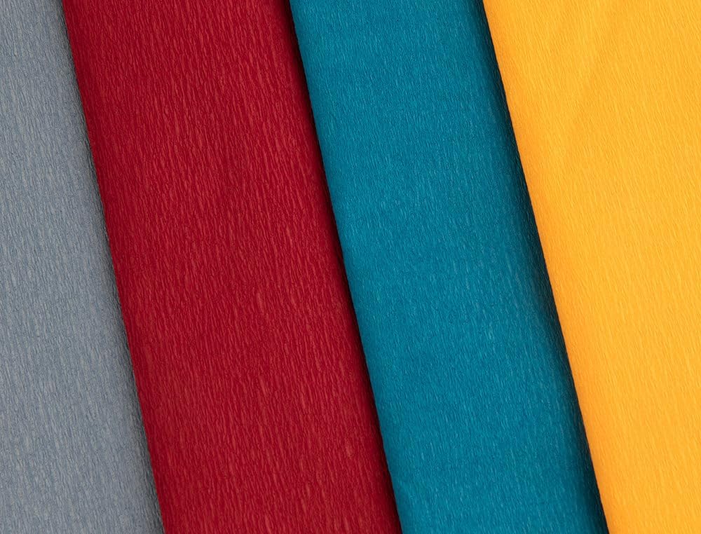 Papel crespon liderpapel 50 cm x 2.5m 34g/m2 rojo.