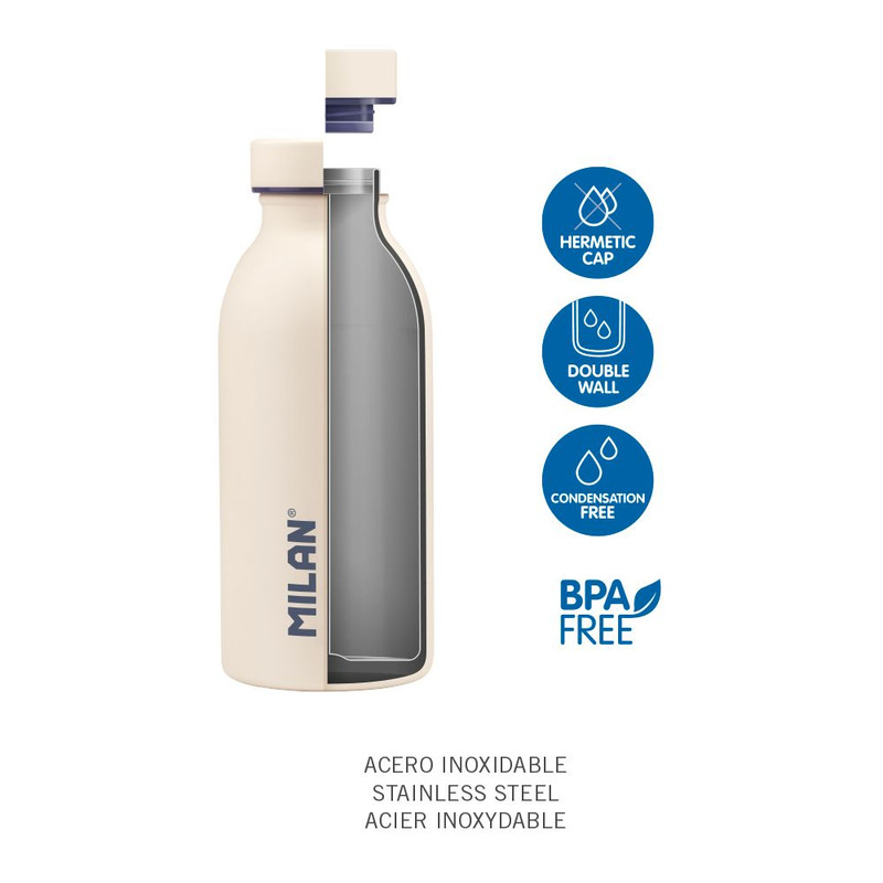 Botella isotérmica de acero inoxidable 0,59 L serie Acid, rosa