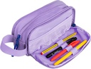 Oxford B-Smart, Estuche Escolar 3 Compartimentos lila