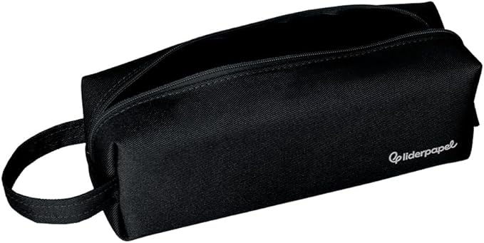 ESTUCHE PORTATODO LIDERPAPEL CLASSIC RECTANGULAR CON ASA 210X70MM NEGRO