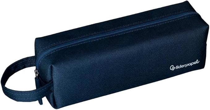 ESTUCHE PORTATODO LIDERPAPEL CLASSIC RECTANGULAR CON ASA 210X70MM AZUL MARINO