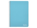 CUADERNO ESPIRAL LIDERPAPEL A4 WITTY TAPA DURA 80H 90GR CUADRO 4MM CON MARGEN COLORES SURTIDOS