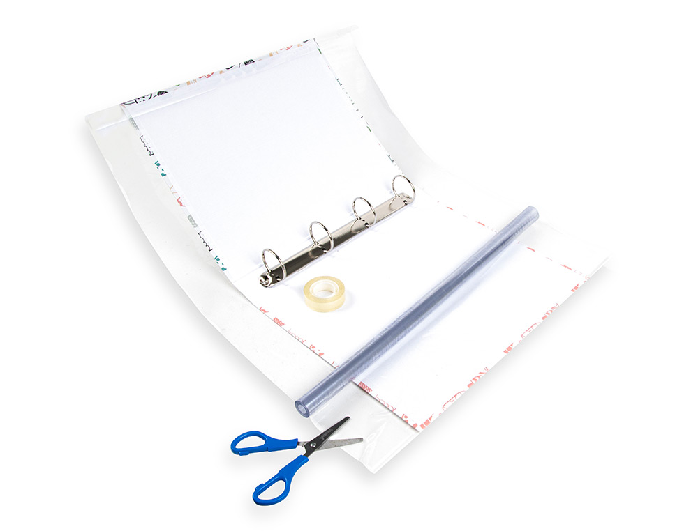 Rollo plastico forralibros liderpapel 0,45x2 mt 70 mc