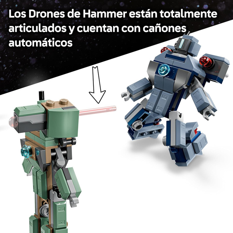 Iron Man y Máquina de Guerra vs. Drones de Hammer LEGO 76320
