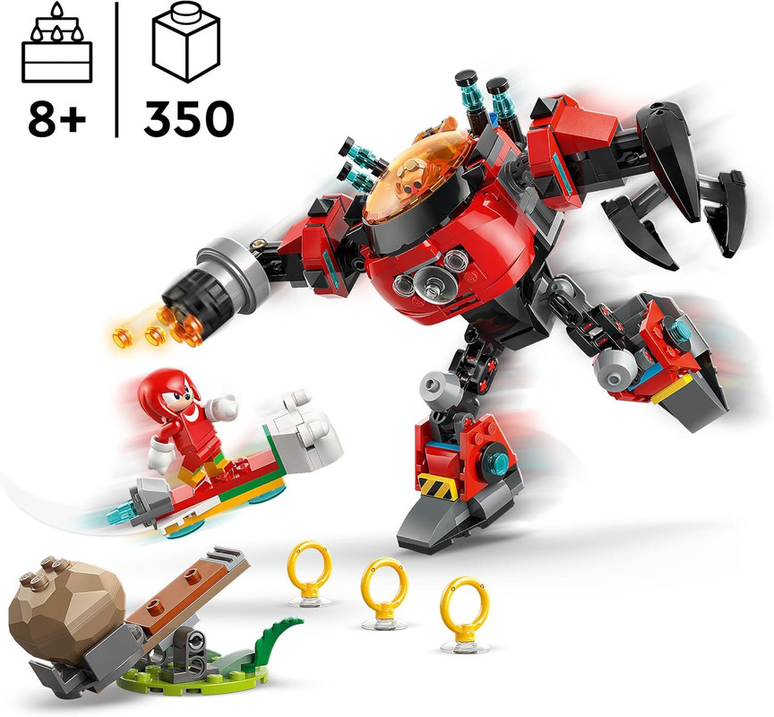 Knuckles vs. Meca Egg Crusher del Dr. Eggman LEGO 77005