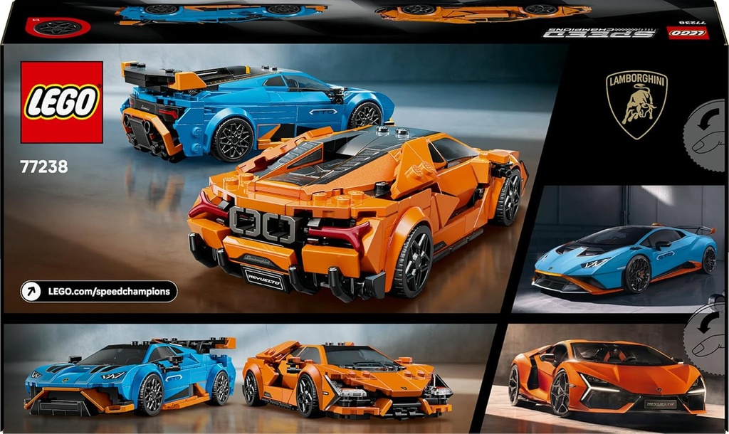 Lamborghini Revuelto y Huracán STO LEGO 77238