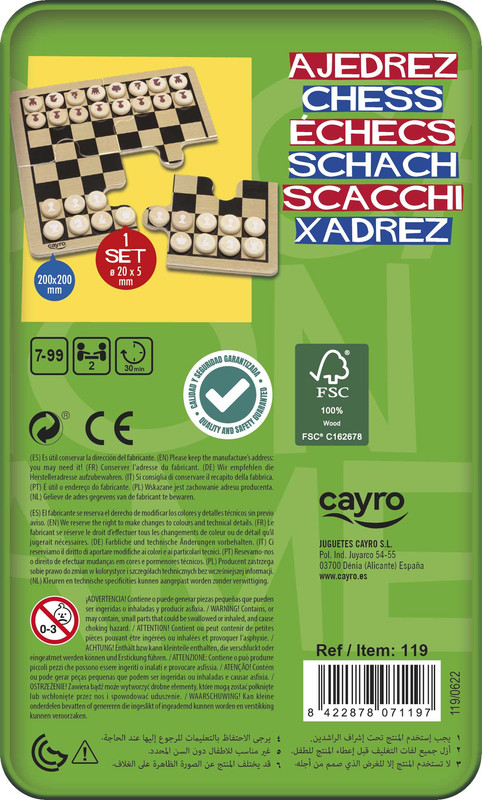 AJEDREZ FSC - METAL BOX (MADERA FSC) CAYRO 119