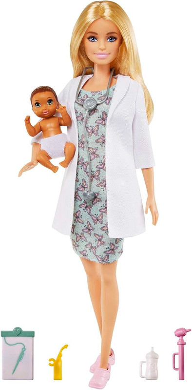 MUÑECA BARBIE DOCTORA CON BEBÉ GVK03 MATTEL GVK03