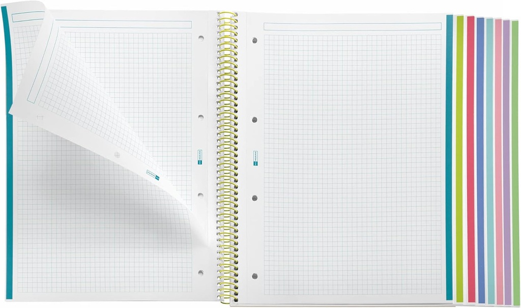 NOTEBOOK8 A4 160F 90GR QUAD 5X5 MICROPERFOREADO VERDE PISTACHO