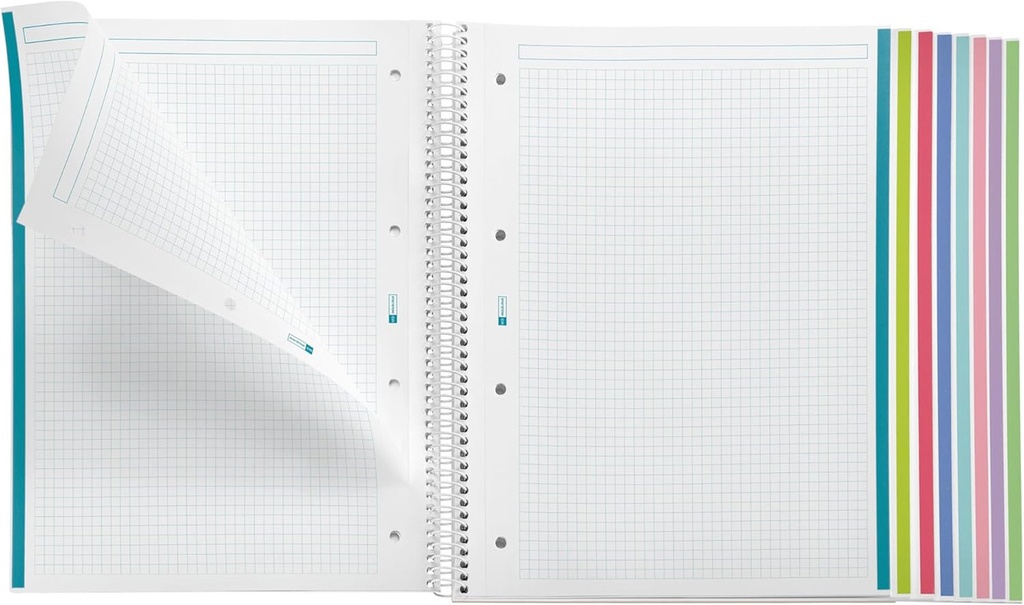 NOTEBOOK8 A4 160F 90GR QUAD 5X5 MICROPERFOREADO AZUL