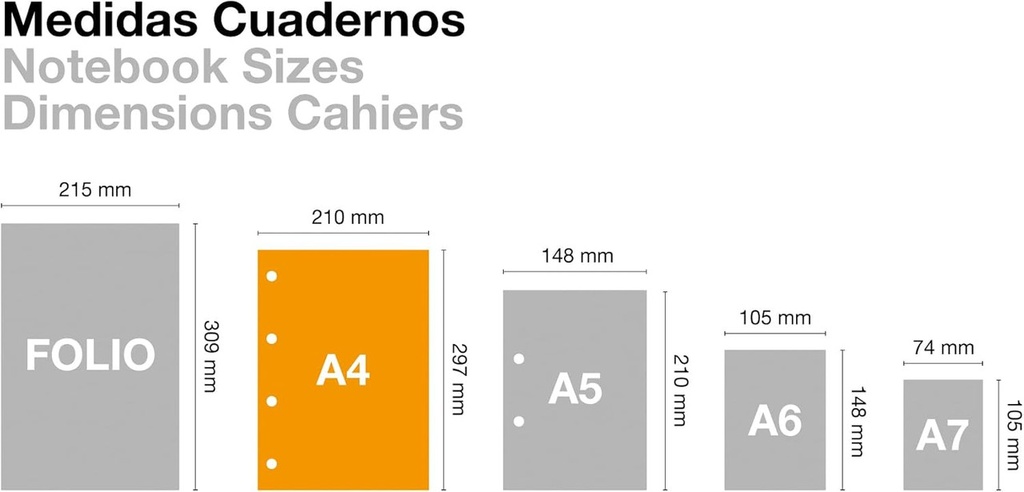 NOTEBOOK8 A4 160F 90GR QUAD 5X5 MICROPERFOREADO AZUL