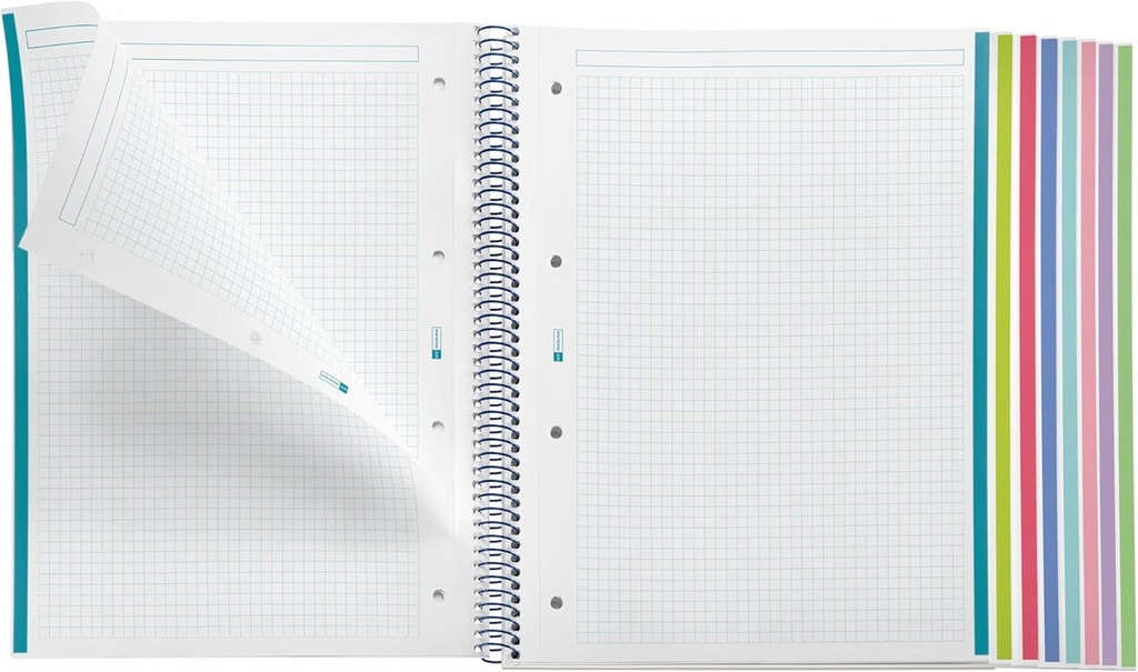 NOTEBOOK8 A4 160F 90GR QUAD 5X5 MICROPERFOREADO AZUL